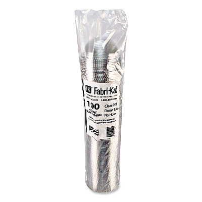 Fabri-Kal Kal-Clear/Nexclear Drink Cup Lids, Dome Lid with 1" Hole, Fits 5 oz to 24 oz Cups, Clear, 1,000/Carton (FABDLKC1624)
