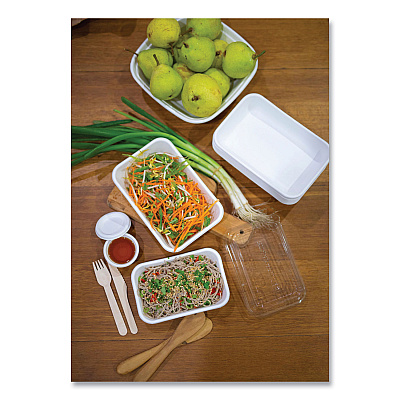 Eco-Products WorldView Renewable Sugarcane Containers, 16 oz, 4.7 x 7 x 1.5, White, 400/Carton (ECOEPSCRC16)