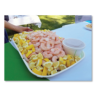 Eco-Products Regalia Renewable Sugarcane Tray, 13 x 17 x 1.3, White, 100/Carton (ECOEPSCTR1317)