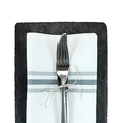 Mariposa Bistro Napkin 18x22 Gray Stripe, Pack Of 12 (PNP-BISTRO-GY)