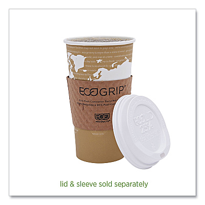 Eco-Products World Art Renewable and Compostable Hot Cups, 20 oz, 50/Pack, 20 Packs/Carton (ECOEPBHC20WA)