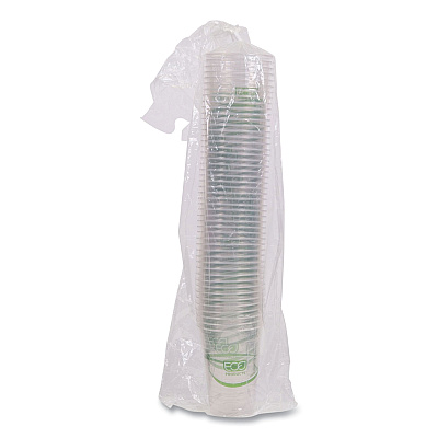 Eco-Products GreenStripe Renewable and Compostable Cold Cups Convenience Pack, Clear, 16 oz, 50/Pack (ECOEPCC16GSPK)