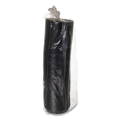 Eco-Products EcoLid 25% Recycled Content Hot Cup Lid, Black, Fits 10 oz to 20 oz Cups, 100/Pack, 10 Packs/Carton (ECOEPHL16BR)