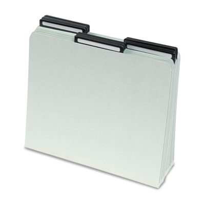 Smead Recycled Heavy Pressboard File Folders with Insertable 1/3-Cut Metal Tabs, Letter Size, 1" Expansion, Gray-Green, 25/Box (SMD13430)