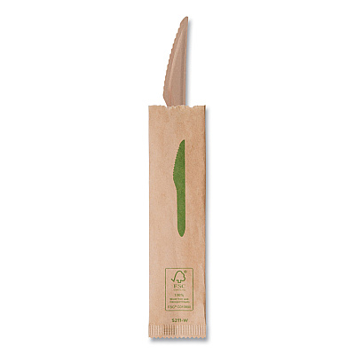 Eco-Products Wood Cutlery, Knife, Natural, 500/Carton (ECOEPS211W)