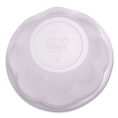 Eco-Products Renewable and Compostable Salad Bowls with Lids, 24 oz, Clear, Plastic, 50/Pack, 3 Packs/Carton (ECOEPSB24)