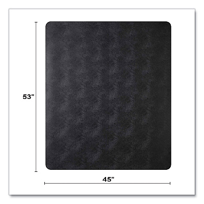 deflecto Economat Hard Floor Chair Mat, Rectangular, 45 x 53, Black (DEFCM21242BCOM)