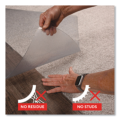 deflecto SuperGrip Chair Mat, Rectangular, 36 x 48, Clear, 42/Pallet (DEFCM23140SPR42)