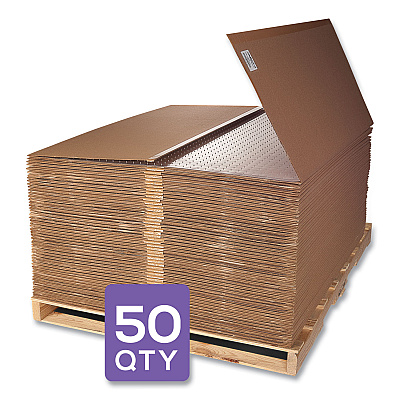 deflecto DuraMat Moderate Use Chair Mat for Low Pile Carpeting, Lipped, 45 x 53, Clear, 50/Pallet (DEFCM13233B50)