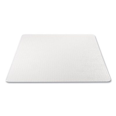 deflecto DuraMat Moderate Use Chair Mat for Low Pile Carpeting, Rectangular, 46 x 60, Clear, 25/Pallet (DEFCM13443FB25)