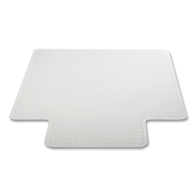 deflecto DuraMat Moderate Use Chair Mat for Low Pile Carpeting, Lipped, 45 x 53, Clear, 25/Pallet (DEFCM13233B25)