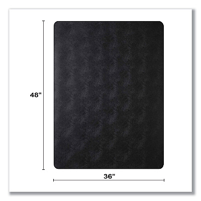 deflecto EconoMat Carpet Chair Mat, Rectangular, 36 x 48, Black (DEFCM11142BCOM)