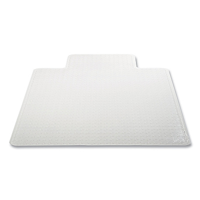 deflecto DuraMat Moderate Use Chair Mat for Low Pile Carpeting, Lipped, 45 x 53, Clear, 25/Pallet (DEFCM13233B25)