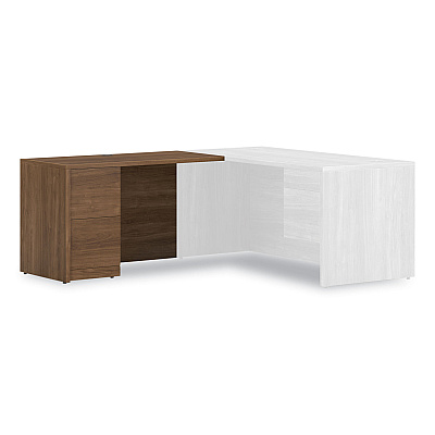 HON 10500 Series Left Pedestal Return, 48 x 24 x 29.5, Pinnacle (HON105906LPINC)