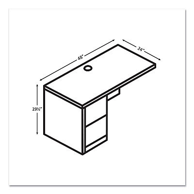 HON 10500 Series Left Pedestal Return, 48 x 24 x 29.5, Pinnacle (HON105906LPINC)