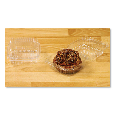 HFA Handi-Lock Single Compartment Food Container, 5.63 w x 3.25 d, Clear, Plastic, 500/Carton (HFA6051D)