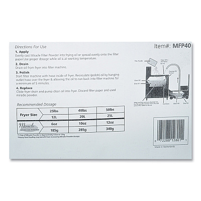 AmerCareRoyal Filter Powder, For Fryer Oil, Loose Powder, 40 lb Box (RPPMFP40)
