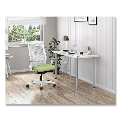 HON Ignition 2.0 Reactiv Mid-Back Task Chair, Fern Fabric Seat, Designer White Back, White Base (HONI2MR2ARH4DX)