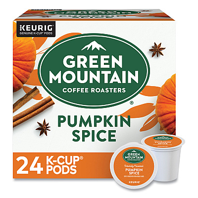 Green Mountain Coffee Roasters Roasters Roasters Fair Trade Certified Pumpkin Spice Flavored Coffee K-Cups, 96/Carton (GMT6758CT)