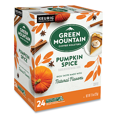 Green Mountain Coffee Roasters Roasters Roasters Fair Trade Certified Pumpkin Spice Flavored Coffee K-Cups, 96/Carton (GMT6758CT)
