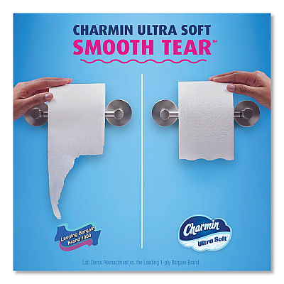 Charmin Ultra Soft Bathroom Tissue, Mega Roll, Septic Safe, 2-Ply, White, 224 Sheets/Roll, 12 Rolls/Pack, 4 Packs/Carton (PGC08813)