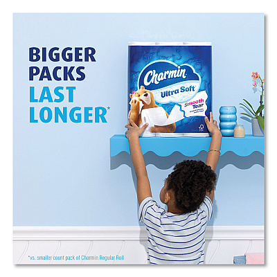 Charmin Ultra Soft Bathroom Tissue, Mega Roll, Septic Safe, 2-Ply, White, 224 Sheets/Roll, 12 Rolls/Pack, 4 Packs/Carton (PGC08813)