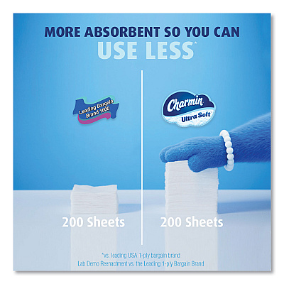 Charmin Ultra Soft Bathroom Tissue, Mega Roll, Septic Safe, 2-Ply, White, 224 Sheets/Roll, 12 Rolls/Pack (PGC08813PK)