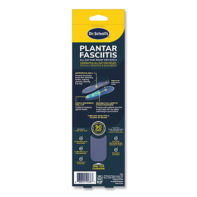 Dr. Scholl's PlantarFasciitisAll Day Pain Relief Orthotics for Women, Women Size 6 to 10, Blue (DSC59038)
