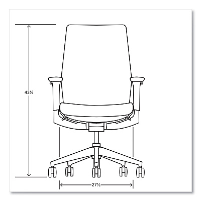HON Cipher Mesh Back Task Chair, Supports Up to 300 lb, 15" to 20" Seat Height, Black Seat, Charcoal Back, Charcoal Base (HONCRTHSCC10LSS)