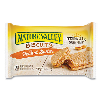 Nature Valley Biscuits, Peanut Butter, 1.35 oz Packet, 16/Box (OFXSN47878)