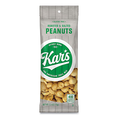 Kar's Peanuts, Salted, 2.5 oz Packet, 12/Box (OFXSN08237)