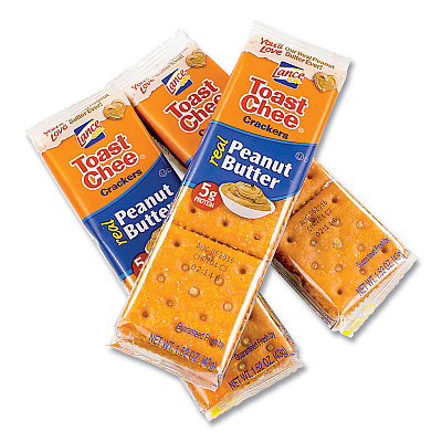 Lance Toast Cheese Crackers, Peanut Butter, 1.5 oz Packet, 24/Box (OFXSN40653)