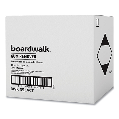 Boardwalk Chewing Gum and Candle Wax Remover, 6.5 oz Aerosol Spray, 12/Carton (BWK353ACT)
