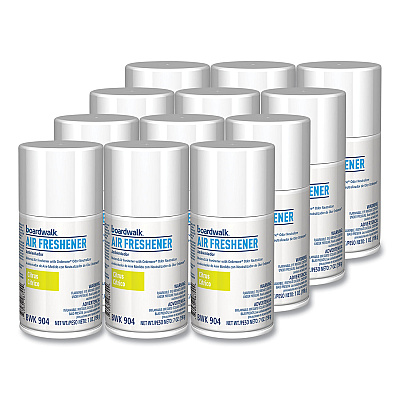 Boardwalk Metered Air Freshener Refill, Citrus Sunrise, 7 oz Aerosol Spray, 12/Carton (BWK904)