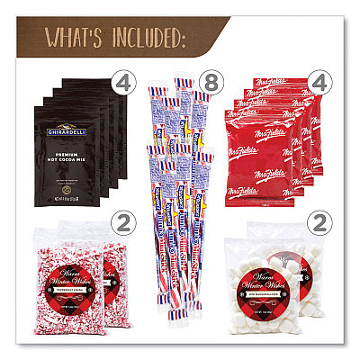 Snack Box Pros Warm Winter Wishes Hot Chocolate Kit, 20 Assorted Items/Box (GRR70000117)
