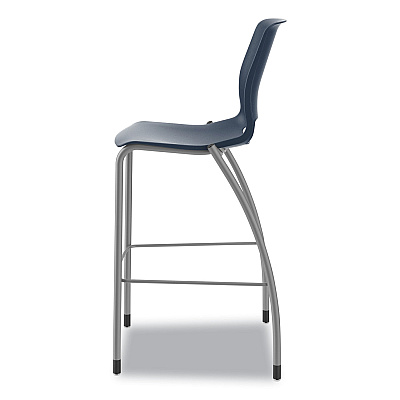 HON Motivate Four-Leg Cafe Height Stool, Supports Up to 300 lb, 30" Seat Height, Regatta Seat, Regatta Back, Platinum Base (HONMG5NEREPLAT)