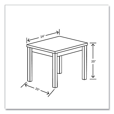 HON 80000 Laminate Occasional End Table, Rectangular, 24w x 20d x 20h, Pinnacle (HON80193PINC)