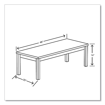 HON 80000 Series Laminate Occasional Coffee Table, Rectangular, 48w x 20d x 16h, Pinnacle (HON80191PINC)