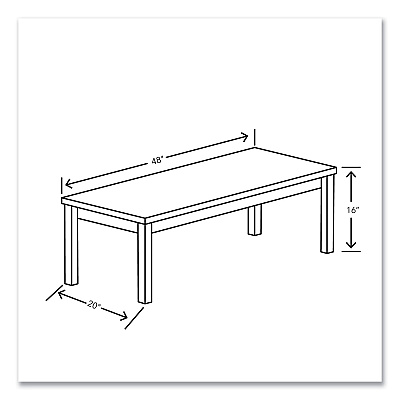 HON 80000 Series Laminate Occasional Coffee Table, Rectangular, 48w x 20d x 16h, Kingswood Walnut (HON80191LKI1)