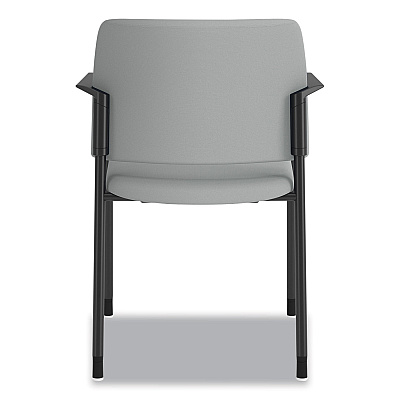 HON Accommodate Series Guest Chair with Arms, Vinyl Upholstery, 23.5" x 22.25" x 32", Flint Seat/Back, Charblack Legs, 2/Carton (HONSGS6FBSX39CB)