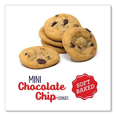 Pillsbury Soft Baked Mini Chocolate Chip Cookies, 1.5 oz Pouch, 28/Pack (GRR22002056)