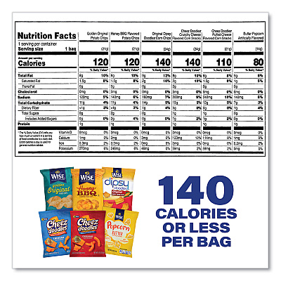Wise Grab and Snack Variety Pack, Assorted Flavors, 50/Pack (GRR22002063)