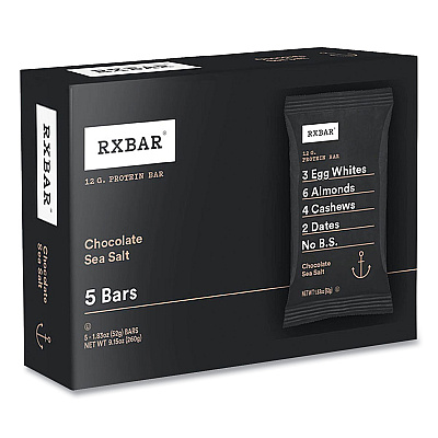 RXBAR Adult Bars, Assorted Flavors, 1.83 oz Bar, 5 Bars/Pack, 3 Packs/Carton (GRR60000771)