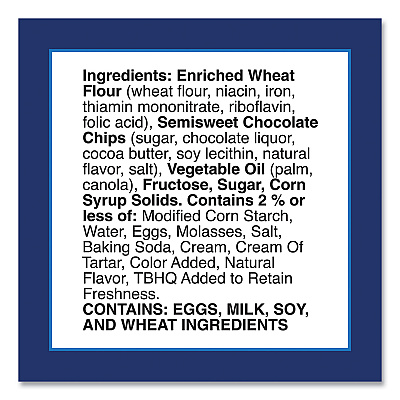 Pillsbury Soft Baked Mini Chocolate Chip Cookies, 1.5 oz Pouch, 28/Pack (GRR22002056)
