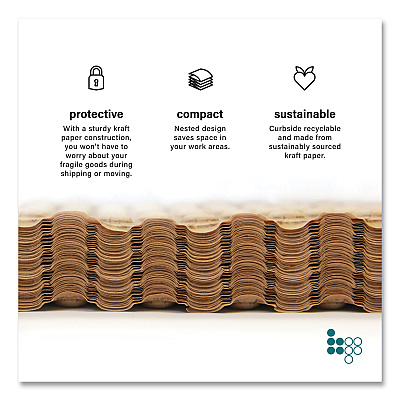 Elementree Bubble Paper, 12" x 250 ft, Perforated Every 12", Kraft, 250 Sheets/Carton (PRB01913)