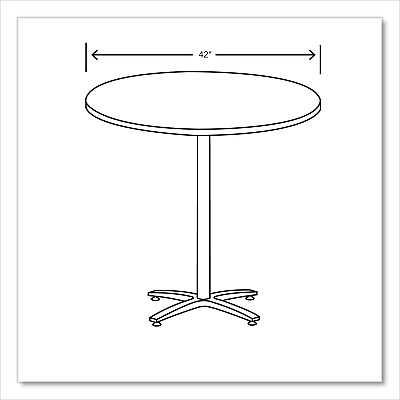 HON Between Round Table Top, 42" Diameter, Silver Mesh (HONBTRND42NB9L)