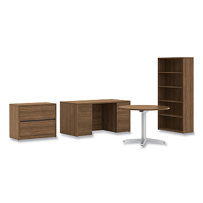 HON 10500 Series Double Pedestal Desk with Full Pedestals, 60" x 30" x 29.5", Pinnacle (HON105892PINC)