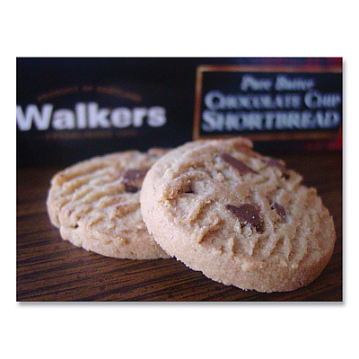 Walkers Shortbread Cookies, Chocolate Chip, 1.4 oz Pack, 2/Pack, 20 Packs/Box (OFX1537D)