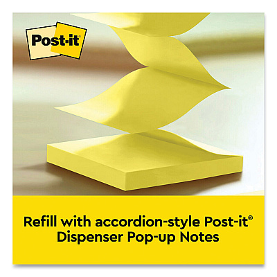 Post-it Pop-up Notes Owl-Shaped Dispenser, For 3 x 3 Pads, Black, Includes 45-Sheet Citron Super Sticky Dispenser Pop-Up Pad (MMMOWL330BK)