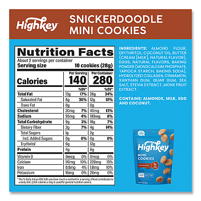 HighKey Variety Pack, Assorted Flavors, 2 oz Packet, 6/Carton (GRR60000274)